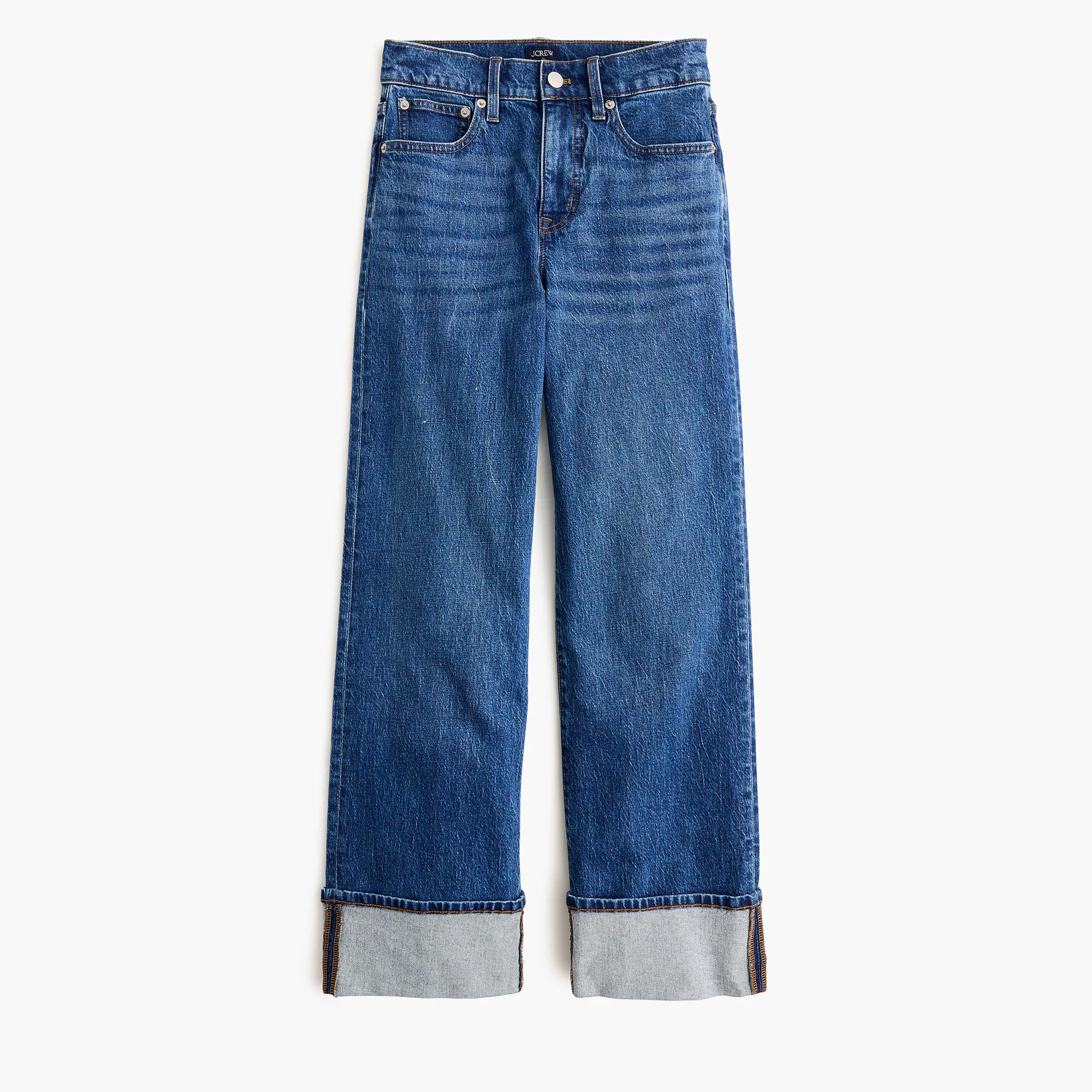 Petite slim wide-leg cuffed jean | J.Crew Factory