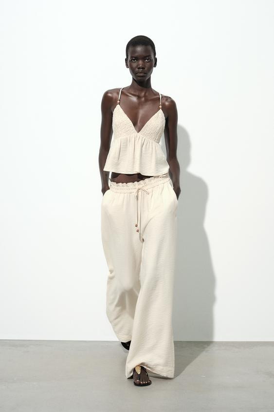 BEADED STRAP TOP | Zara US