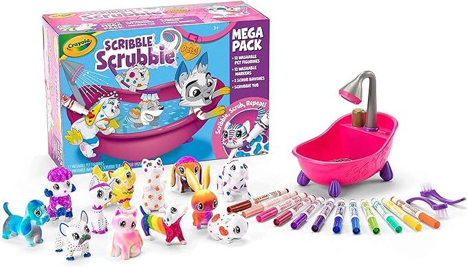 Crayola Scribble Scrubbie Pets Mega Pack, Toddler Toys for Boys & Girls, Gifts for Kids Ages 3+ | Amazon (US)