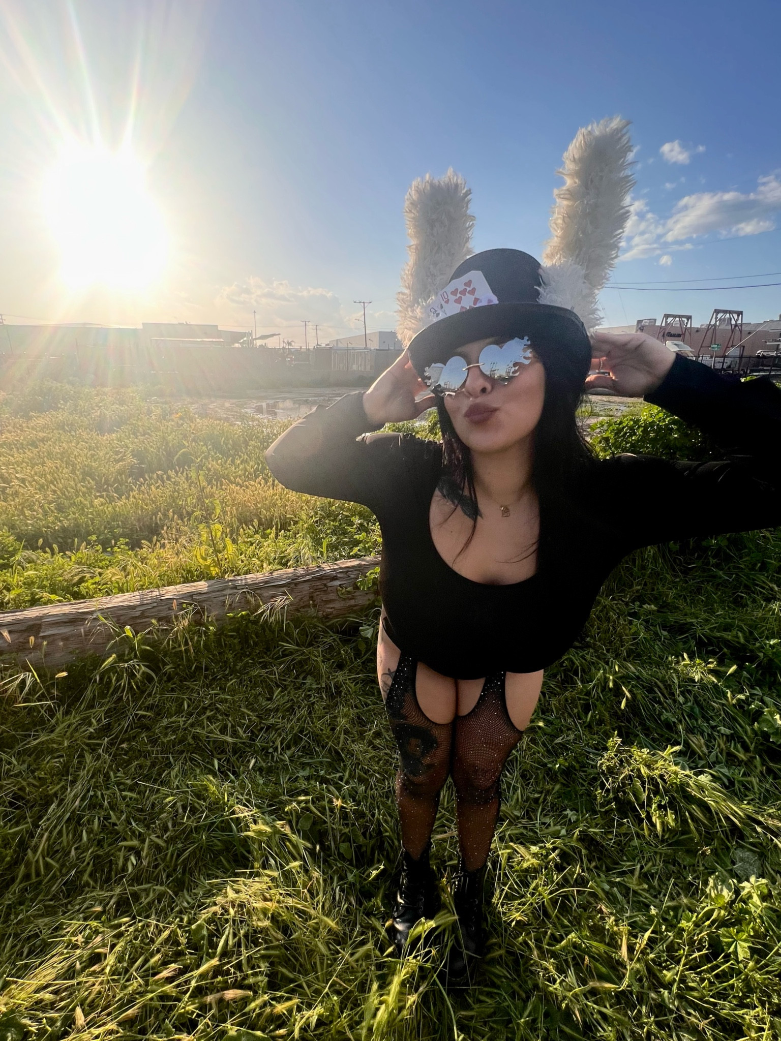 Another Rave in the books (Beyond 2023) I made my hat, did a long sleeve body suit with tights and docs 

#LTKFestival #LTKU #LTKstyletip