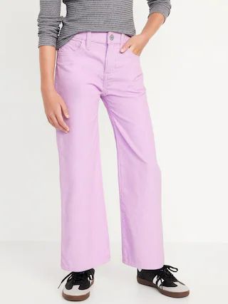 High-Waisted Baggy Wide-Leg Corduroy Pants for Girls | Old Navy (US)