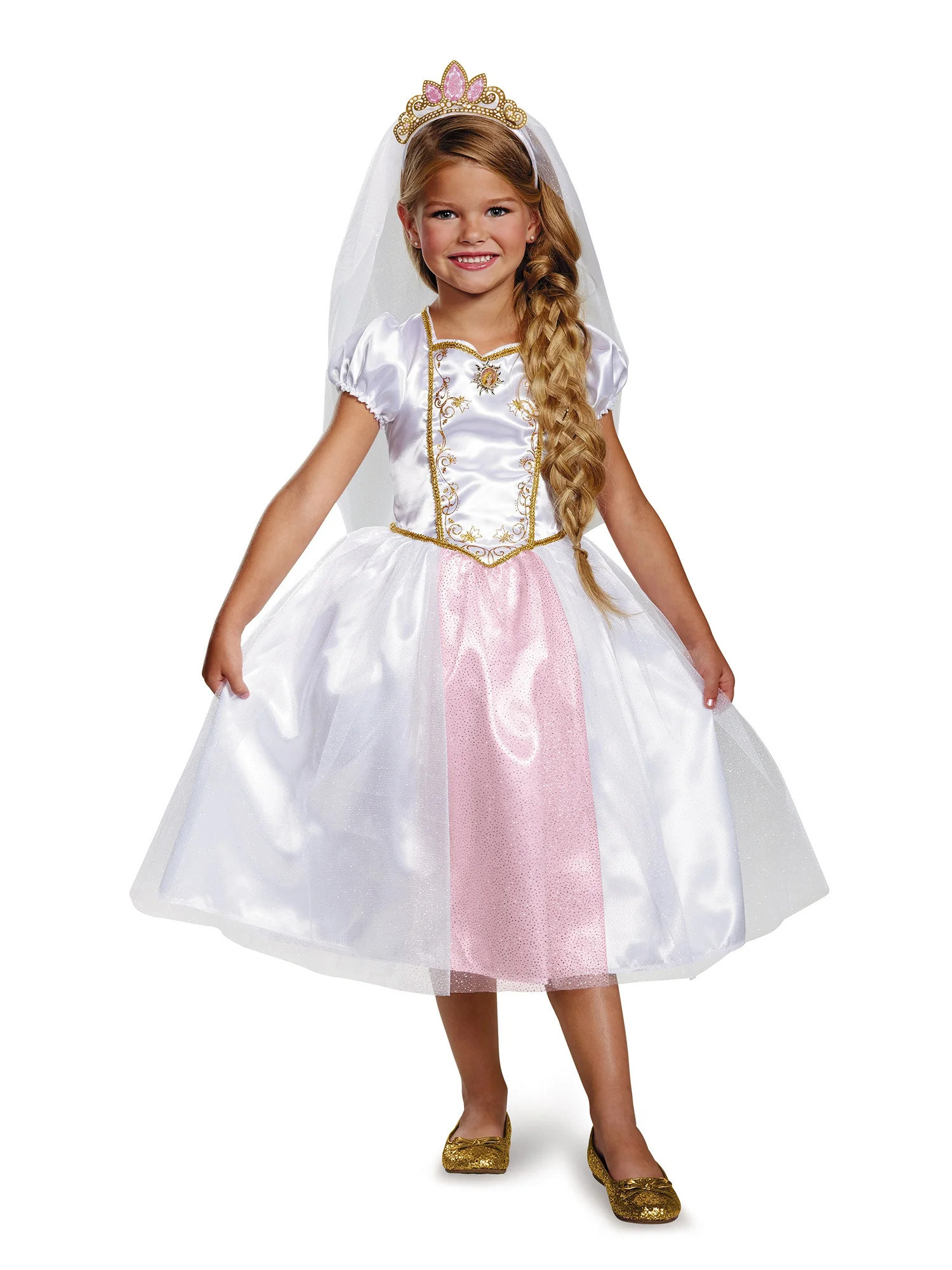 Disguise Tangled Girls' Rapunzel Wedding Dress Classic Costume - Walmart.com | Walmart (US)