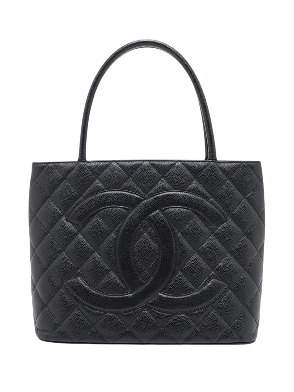 CHANEL Pre-Owned 2006-2008 Caviar Medallion tote bag - Black | Farfetch Global