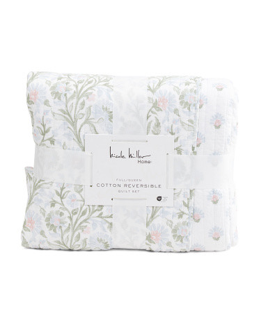 Floral Reversible Quilt Set, Cotton/Polyester | TJ Maxx