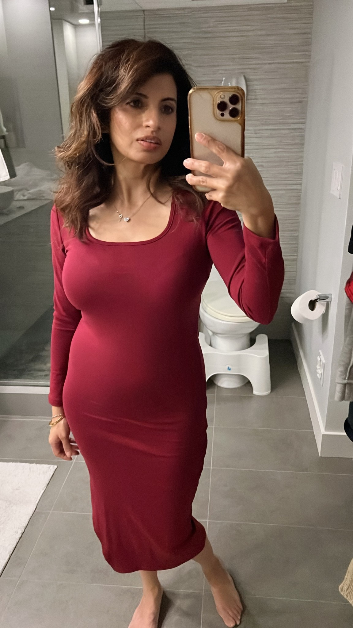 Not sure if I’m keeping this, I love the color and midi fit. Debating. Wearing small. #amazonfashion #ltkamazon 

#LTKFindsUnder50