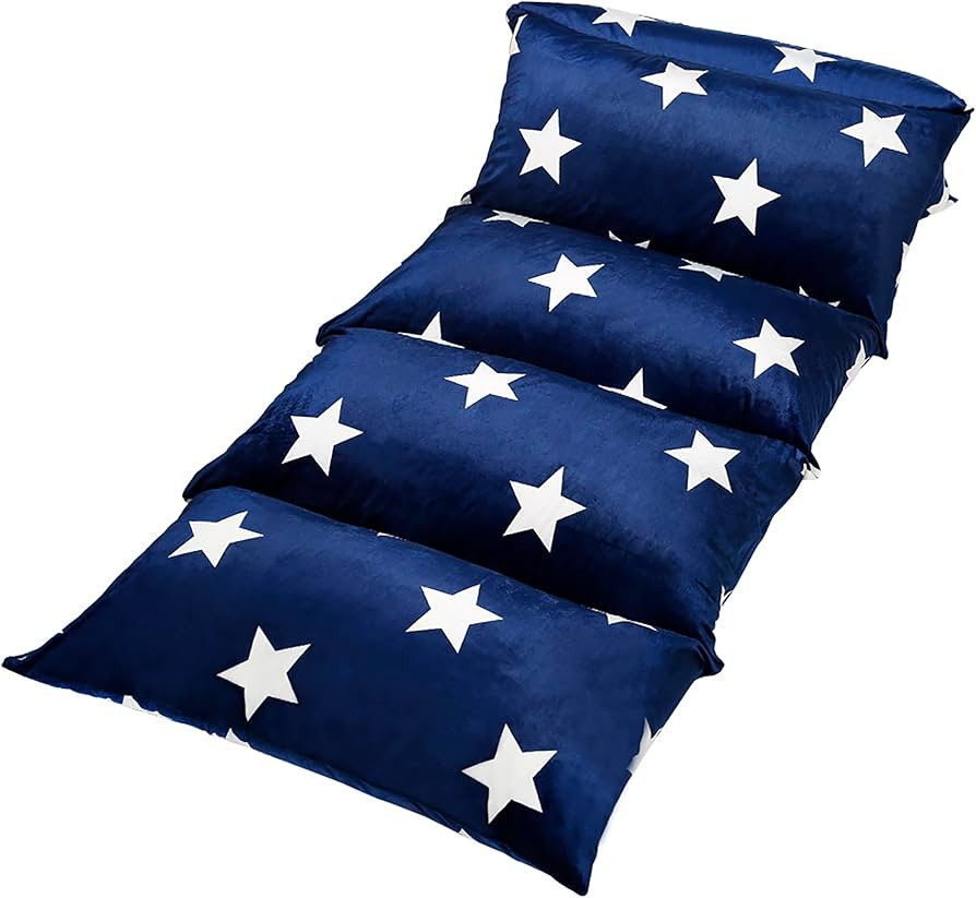 Butterfly Craze Floor Pillow Case, Mattress Bed Lounger Cover, Star Navy, Queen Size - Cozy Seati... | Amazon (US)