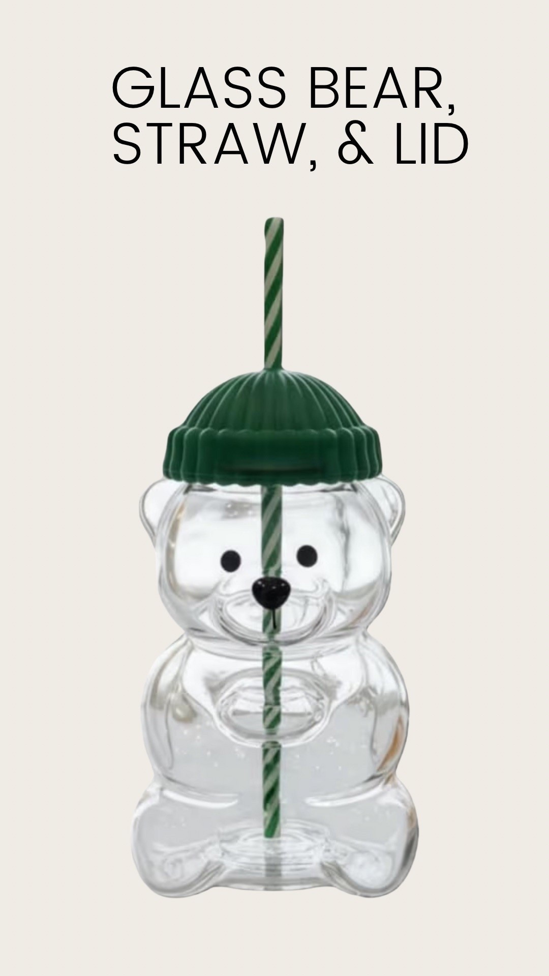 Starbucks 2025 inspired Glass Bear for Iced Coffee, Matcha, etc 💚 

#LTKFindsUnder50 #LTKGiftGuide #LTKHome