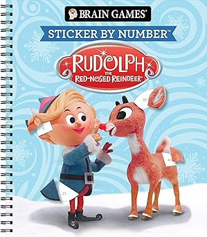Brain Games - Sticker by Number: Rudolph the Red-Nosed Reindeer | Amazon (US)
