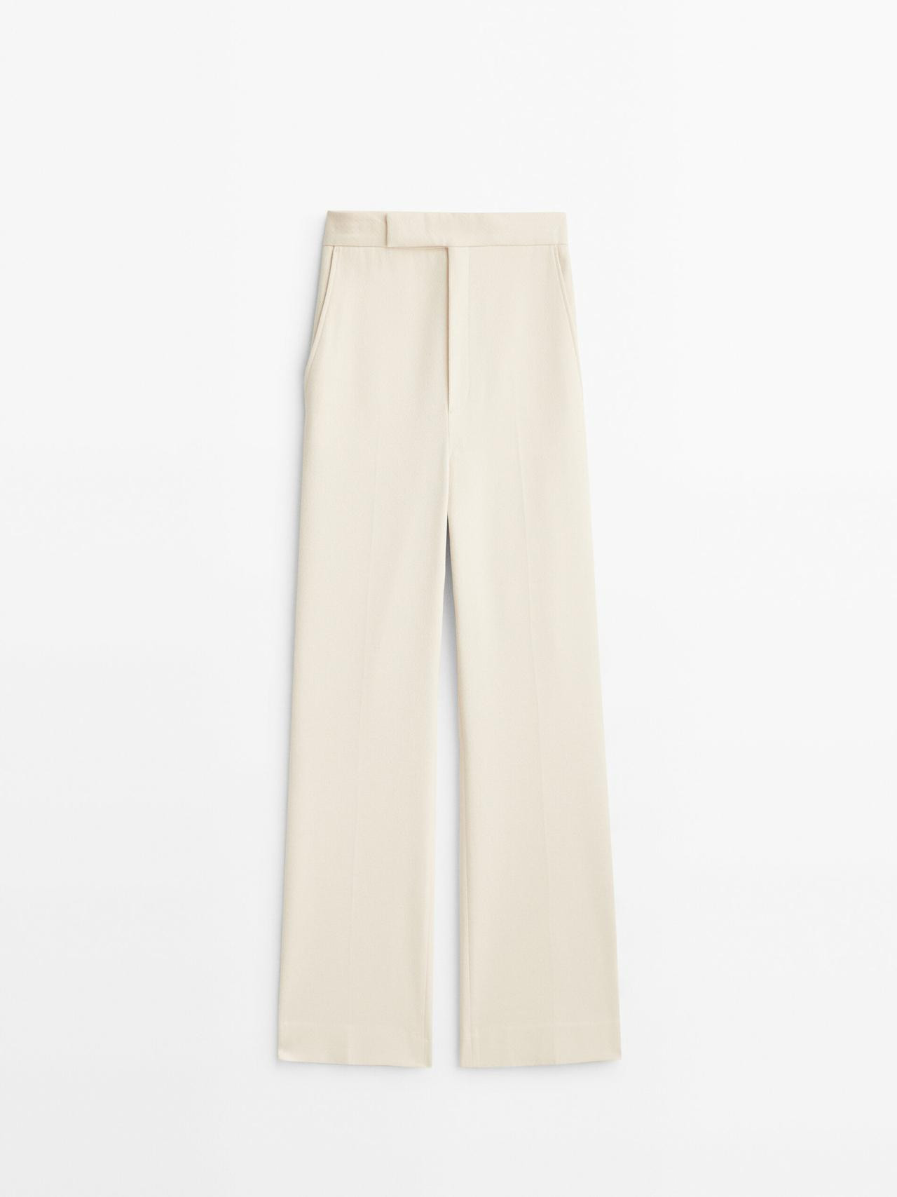 Schlaghose mit Strukturmuster | Massimo Dutti DE