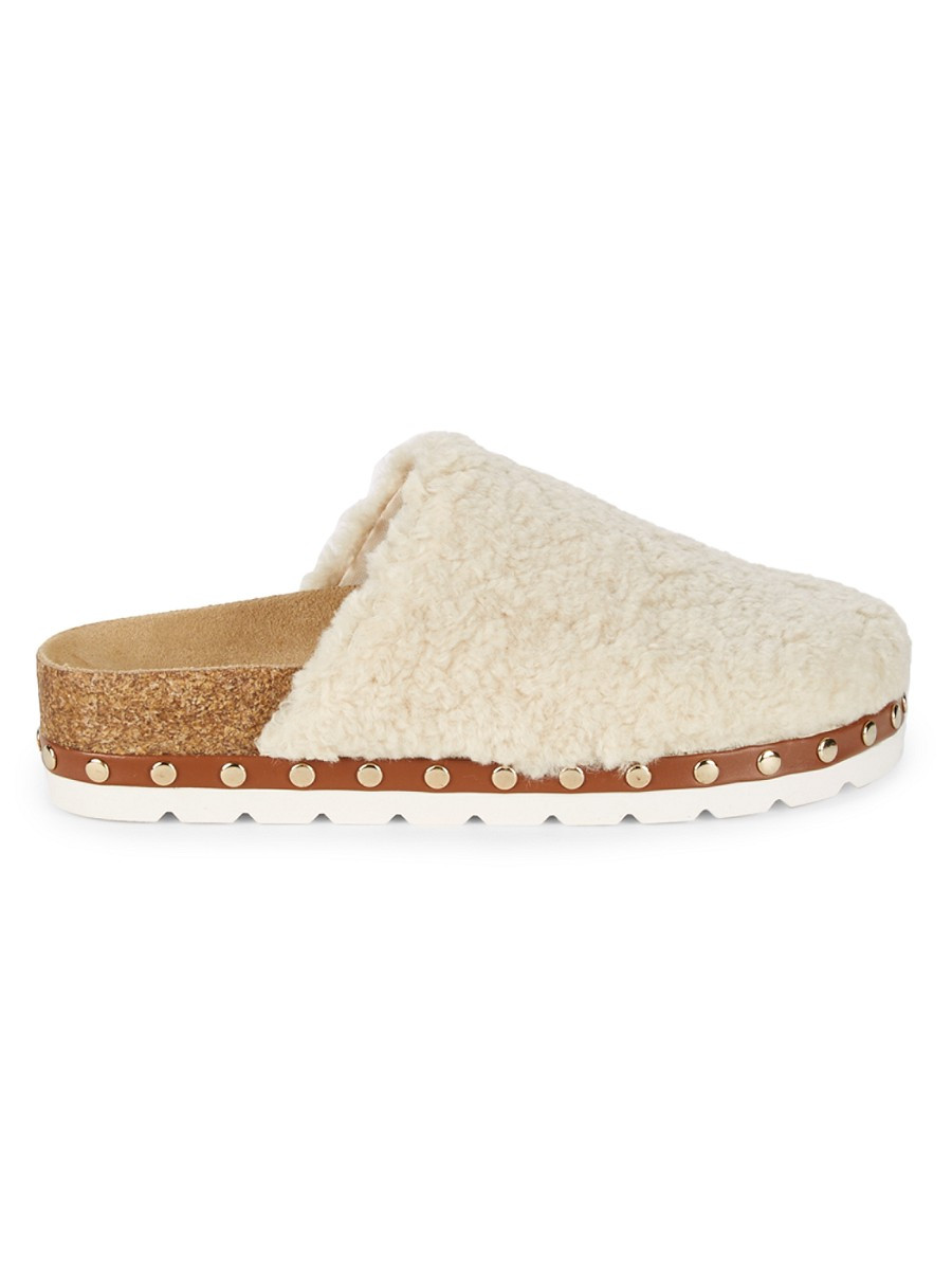Steven by Steve Madden Women's Lehman Faux Fur Clogs - Natural - Size 7 | Saks Fifth Avenue OFF 5TH
