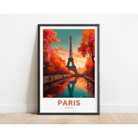 Paris Travel Print - Poster, France Wall Art, Framed Present, Gift French Present | Etsy (US)