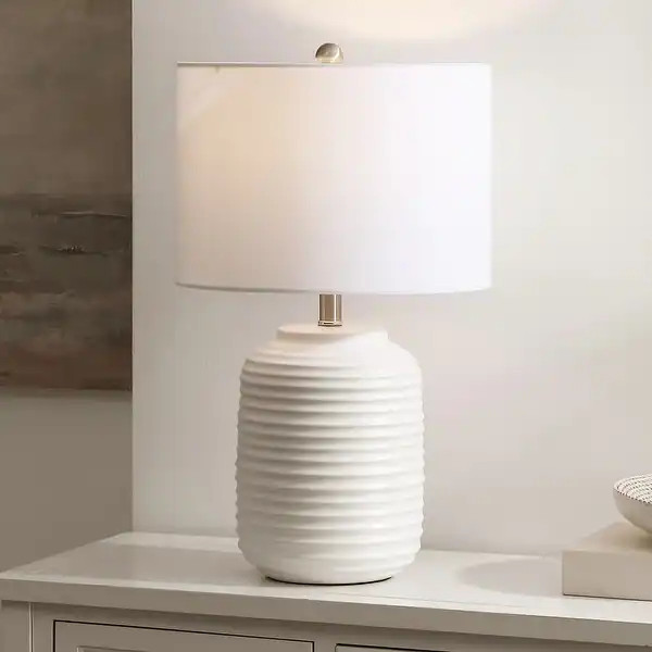 SAFAVIEH Elio 24-inch Ceramic Table Lamp (LED Bulb Included) - 14"W x 14"D x 24"H | Bed Bath & Beyond