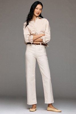 PAIGE Anessa High-Rise Straight-Leg Ankle Jeans | Anthropologie (US)