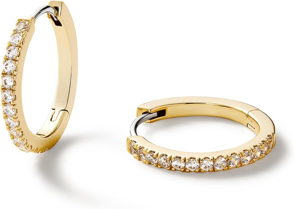 Ana Luisa Trendy Huggie Hoop Earrings for Women - 14K Gold Plated or Sterling Silver Hoop Earring... | Amazon (US)