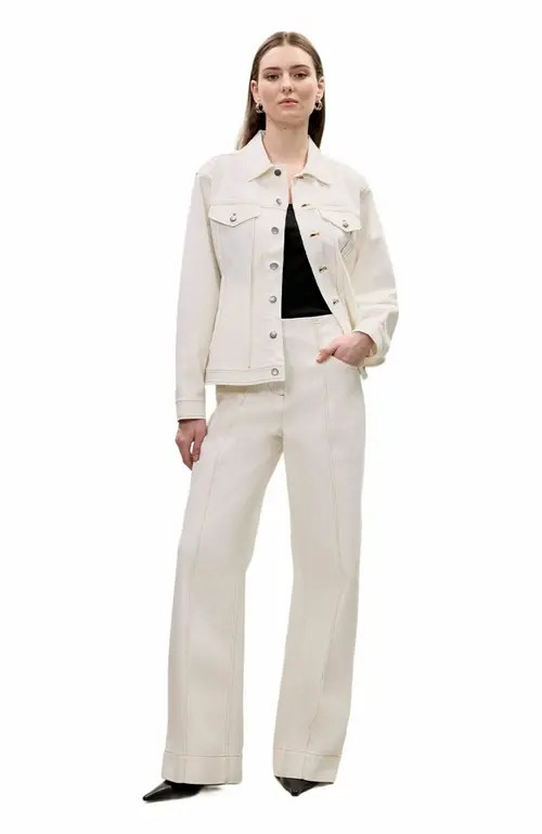 Rebecca Taylor Cora Denim Pant in Eggshell Wash at Nordstrom, Size 4 | Nordstrom