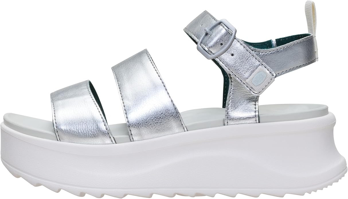 HEYDUDE Womens Delray Buckle Classic Sandal | Lightweight Platform Sandal with EVA Footbed and Ad... | Amazon (US)