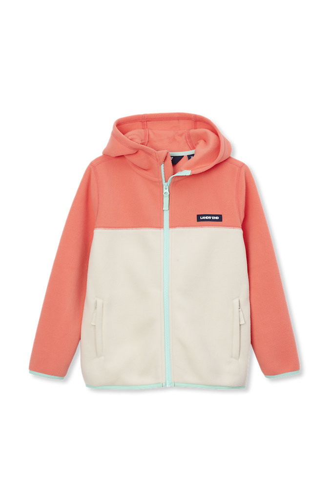 Kids Anyweather Fleece Full Zip Jacket with Hood - Lands' End - XL | Lands' End (US)