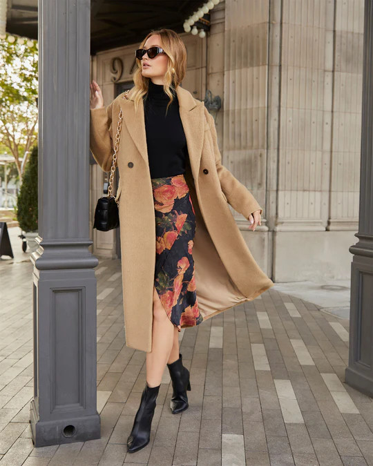 Adri Longline Faux Mohair Coat | VICI