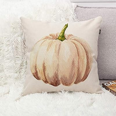 GTEXT White Watercolor Pumpkin Throw Pillow Cover Fall Pumpkin Pillow Cover Farm Decorative Couch... | Amazon (US)