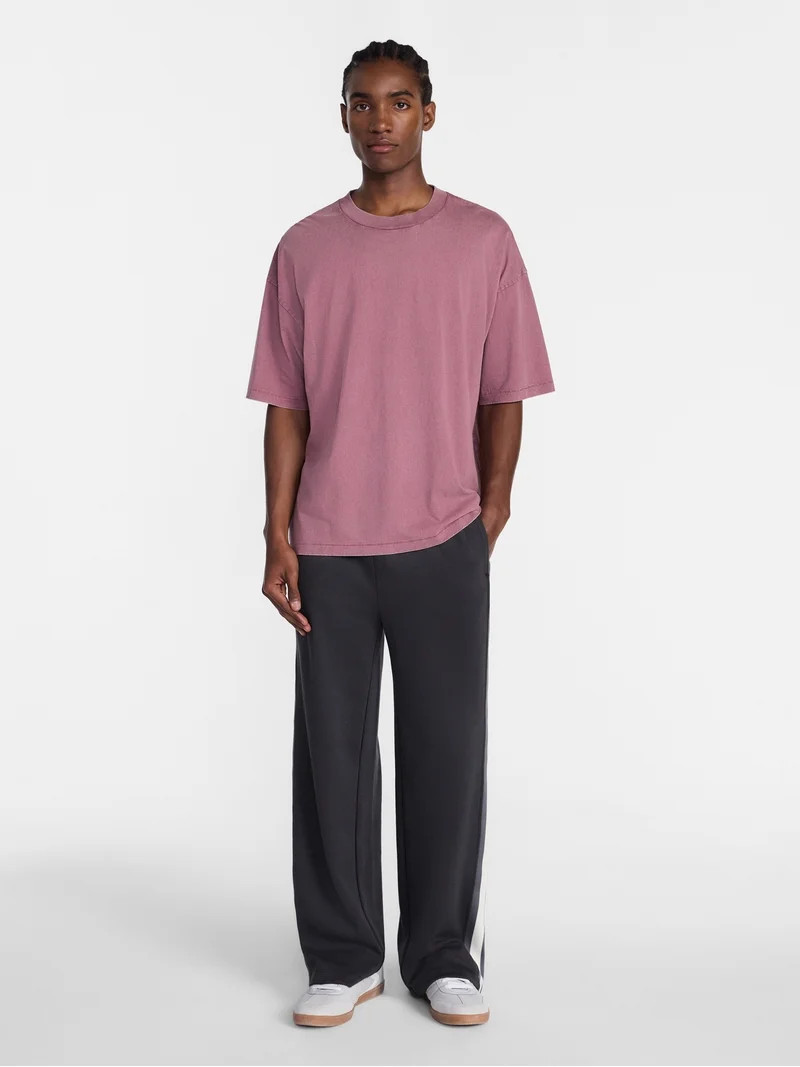 No Boundaries Men's Oversized Boxy Tee Shirt with Short Sleeves, XS-4XLT | Walmart (US)