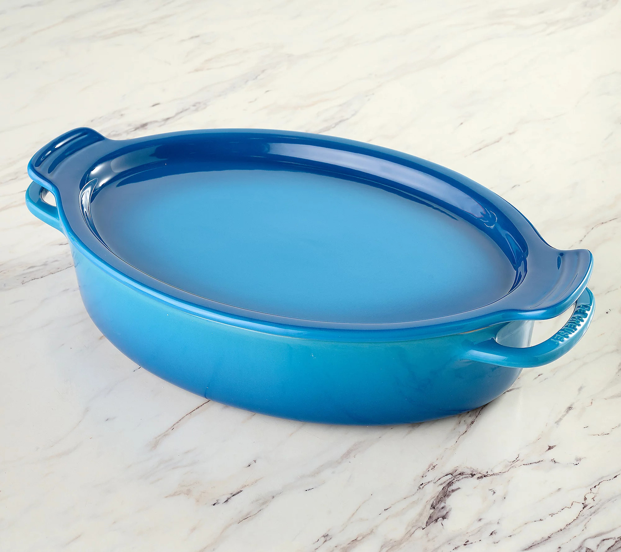 Le Creuset 3.5-L Stoneware Oval Baker with Platter Lid | QVC