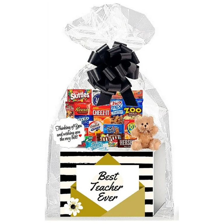 Best Teacher Ever Thinking of You Cookies, Candy & More Care Package Assortment Variety Gift Box ... | Walmart (US)