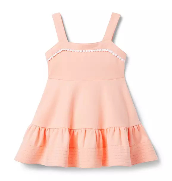 Pom Trim Ponte Dress | Janie and Jack