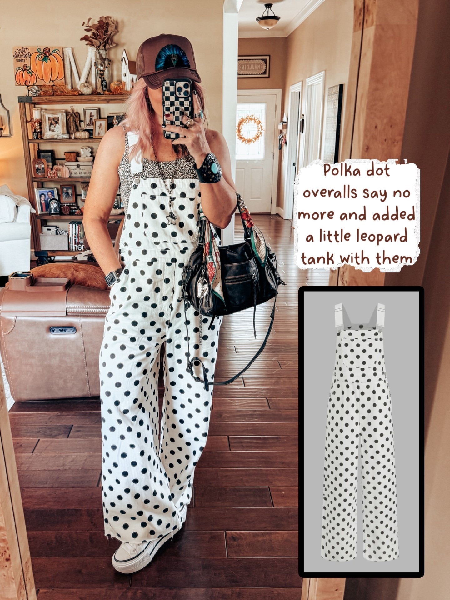 The cutest most fun overalls! Love the polka dots. I did size up for a baggy fit. 
I’m in a large.

#LTKOver40