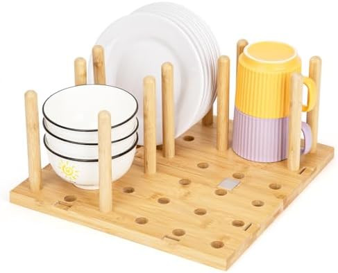 Peg Board Drawer Organizer for Kitchen | Kitchen Drawer Organizers for Dishes Plates Bowls Condim... | Amazon (US)