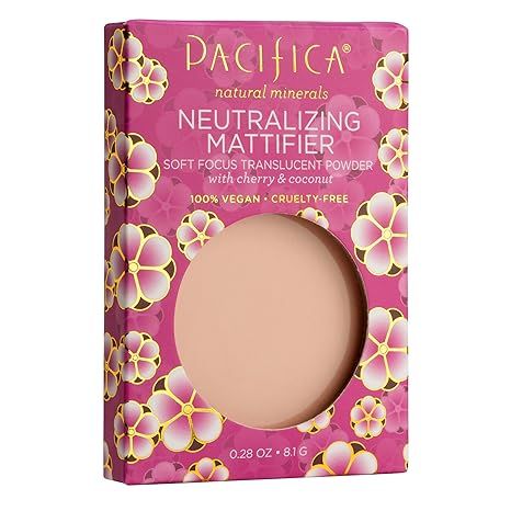 Pacifica Beauty Neutralizing Mattifier Cherry Powder, Natural Minerals for All Skin Types, Vegan ... | Amazon (US)