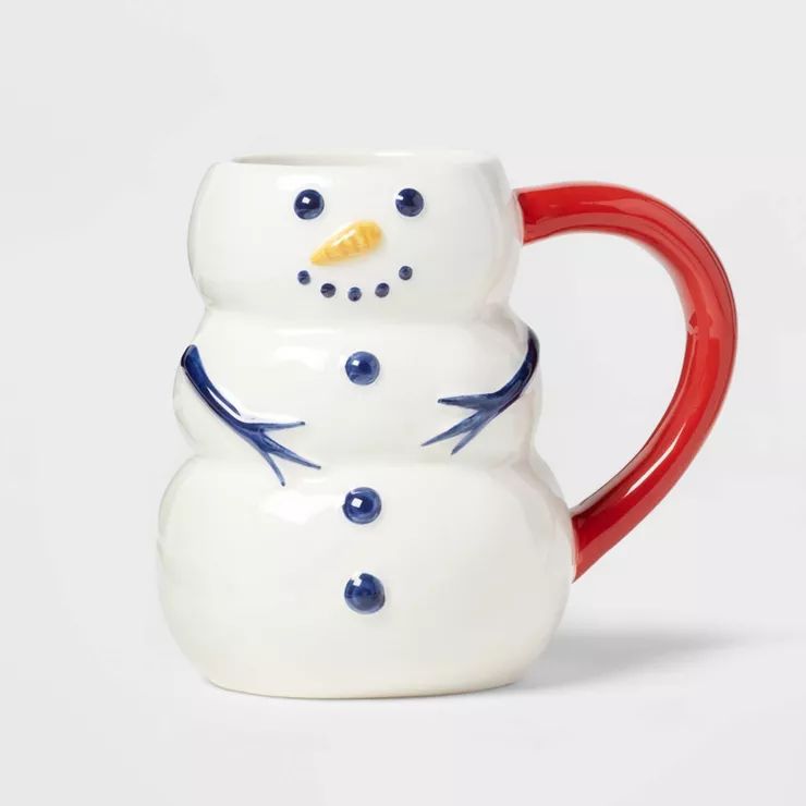 15oz Earthenware Figural Snowman Mug - Wondershop™ | Target