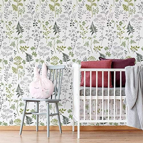 Woodlands Botanical Stencil for Nursery – Wall Stencils for Nursery Décor – Try Stenciling I... | Amazon (US)