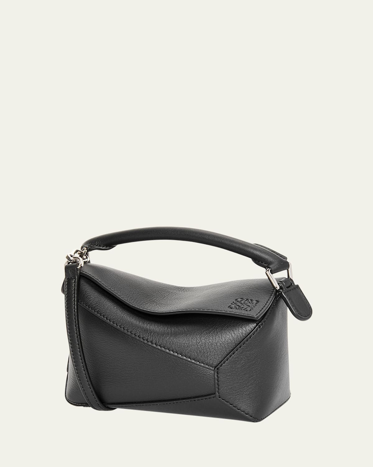 x Paula's Ibiza Puzzle Edge Mini Top-Handle Bag in Leather | Bergdorf Goodman