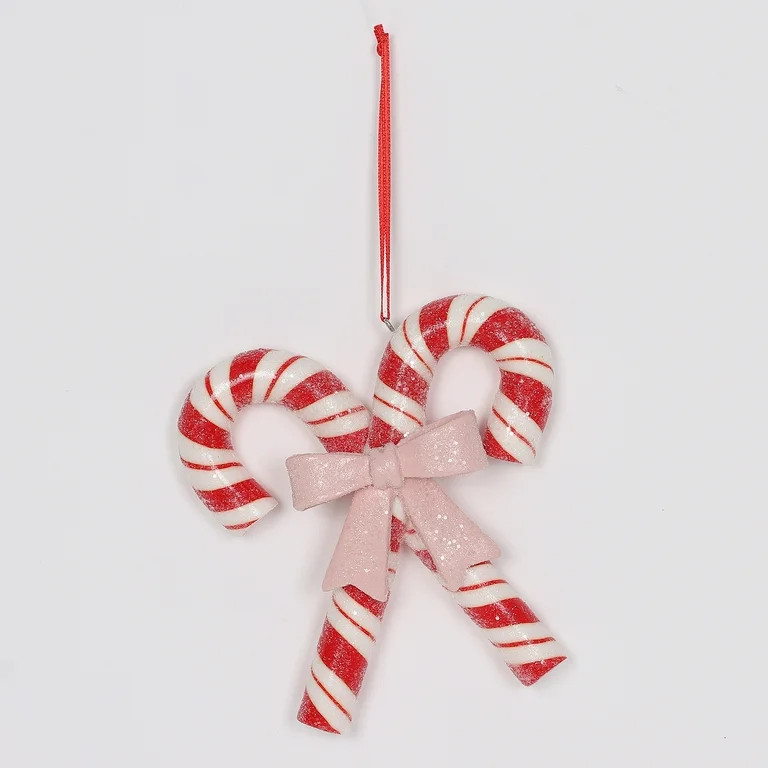 Clay Candy Cane Christmas Ornament, 4.5 in, by Holiday Time | Walmart (US)