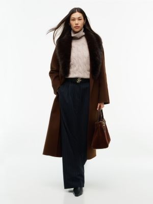 Tommy Hilfiger Women's Faux Fur-Trim Wool-Blend Coat - Legacy Brown - 8 | Tommy Hilfiger (US)