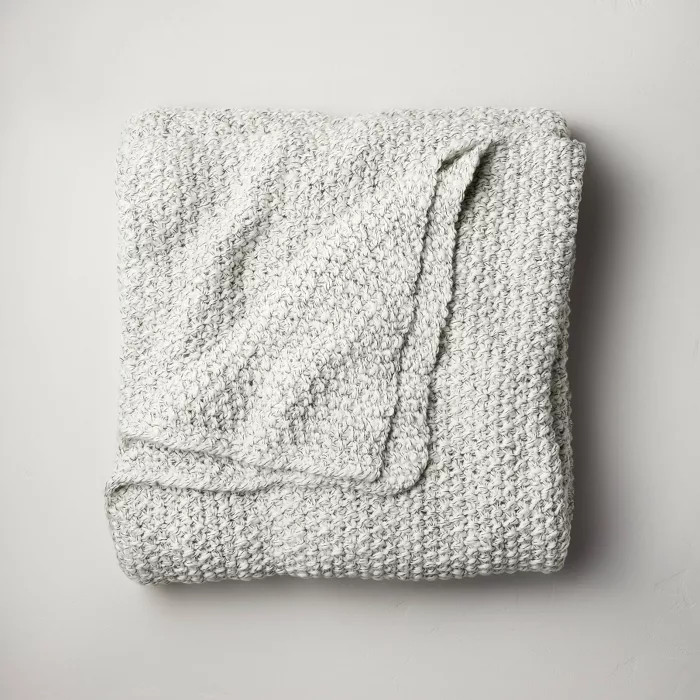 Full/Queen Chunky Knit Bed Blanket Natural - Casaluna™ | Target