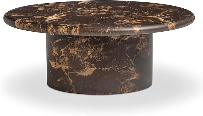 Tov Furniture Byron Dark Synthetic Marble in Concrete Indoor/Outdoor Coffee Table | Amazon (US)