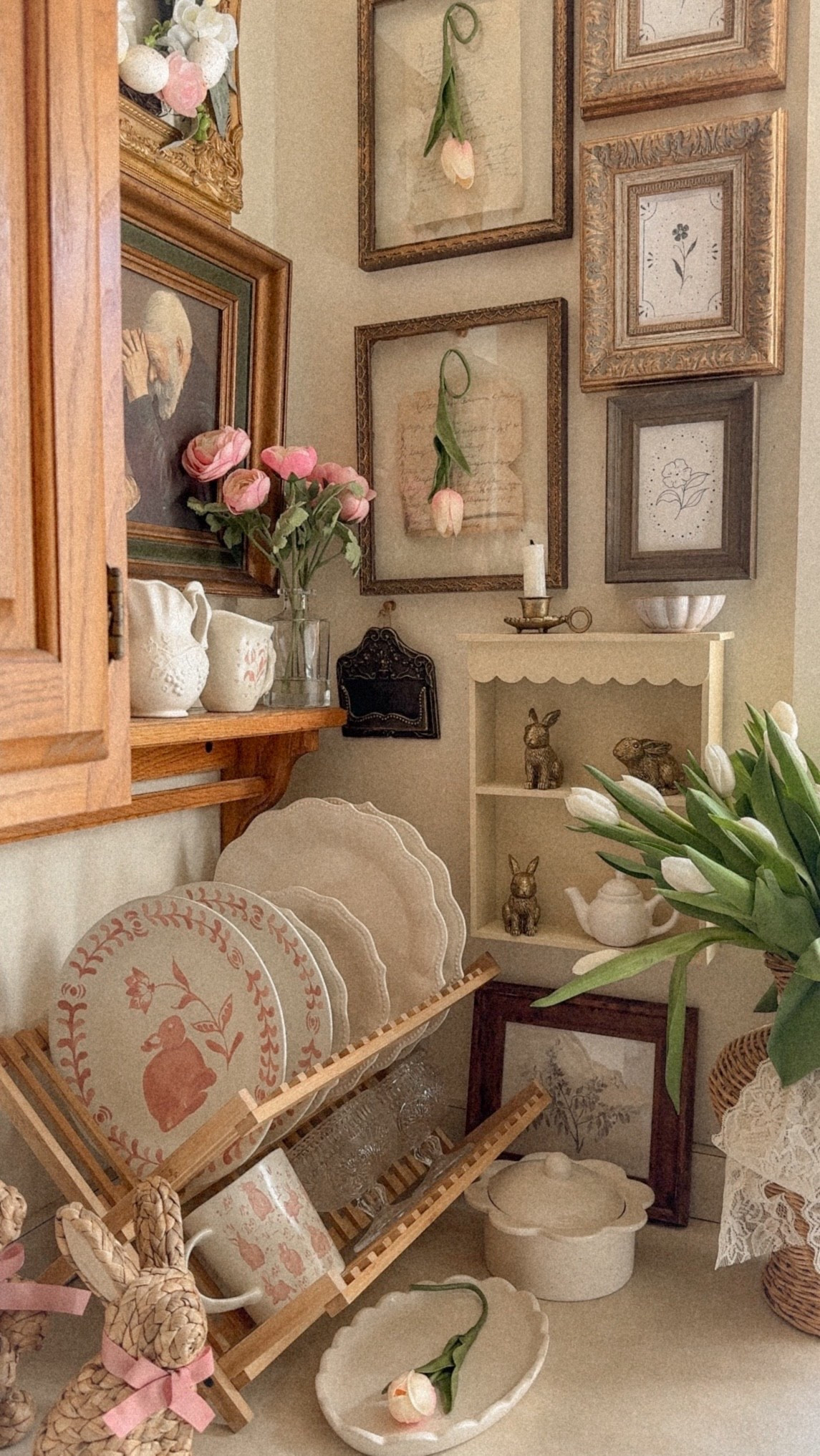 Spring has arrived in my cozy little
Cottage kitchen. 🌸🌷💛🐰

#LTKSpringSale #LTKHome #LTKSeasonal