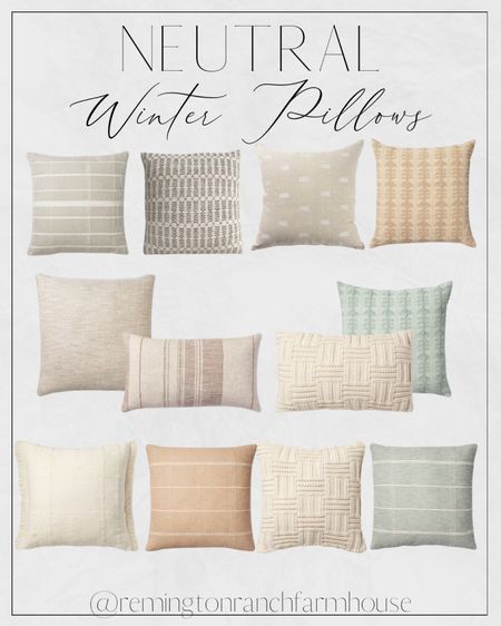 Neutral Winter Pillows - Throw pillows - farmhouse decor 

#LTKhome
