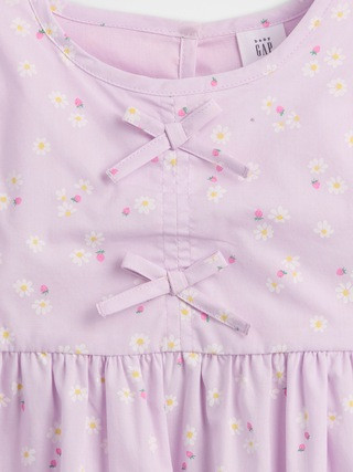 babyGap Puff Sleeve Bow Dress | Gap Factory
