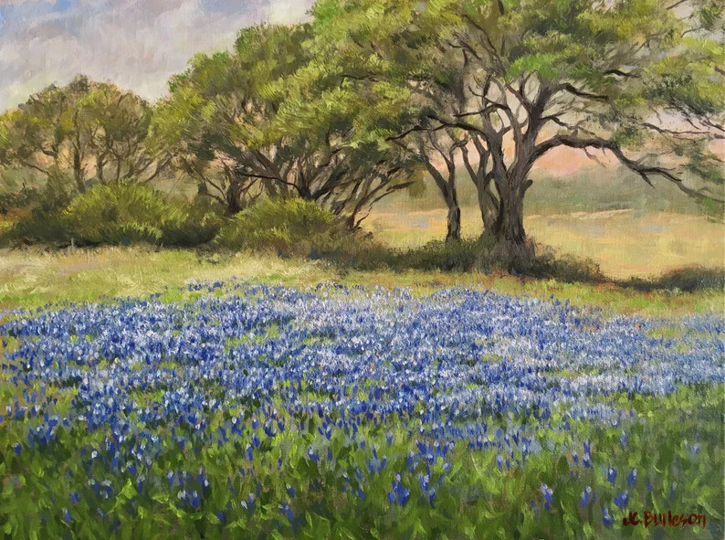 Texas Bluebonnet Field: Giclee Fine Art Landscape Print - Etsy | Etsy (US)