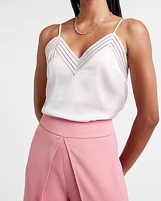 Satin Ladder Trim Downtown Cami | Express