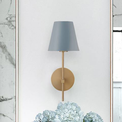 Crystorama Xavier 15" High Vibrant Gold and Blue Wall Sconce - #2013D | Lamps Plus | Lamps Plus