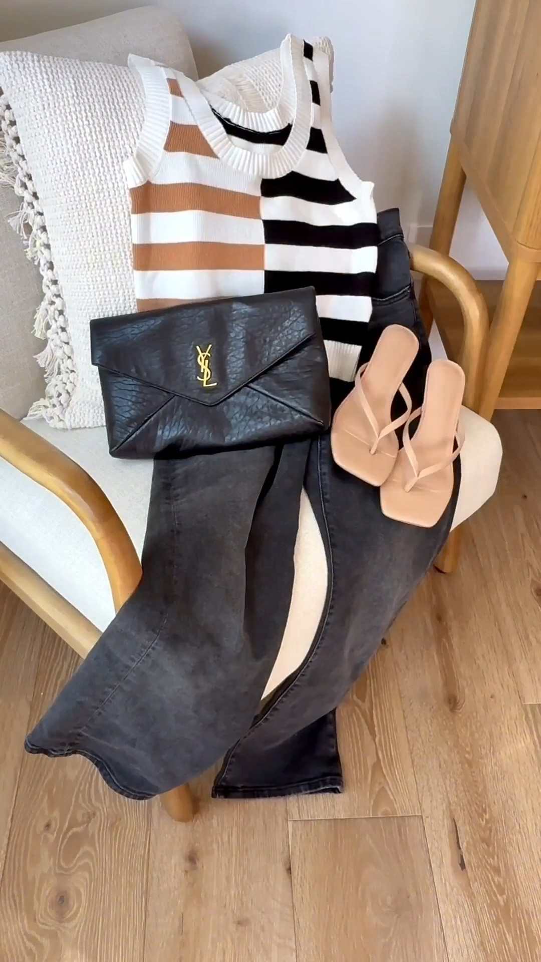Restocked!! Amazon outfit idea …elevated basics
Sweater tank sz small
High waisted crop jeans sz 25 
Kitten heel sandals tts 
Ysl clutch bag 
Everyday outfit idea, what I wore to casual dinner with friends and family 
#LTKShoeCrush #LTKItBag 


#LTKOver40 #LTKU #LTKSeasonal