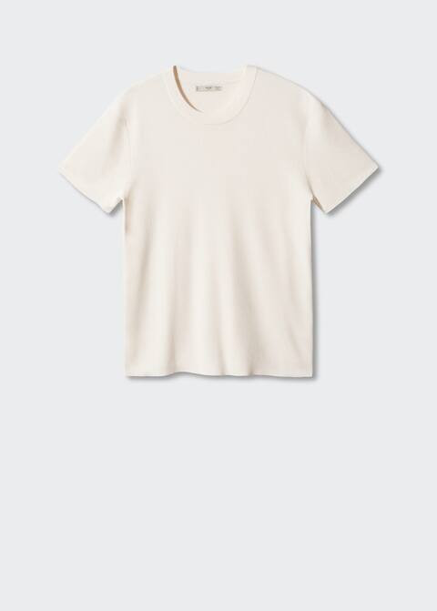 Cotton fine-knit t-shirt | MANGO (US)