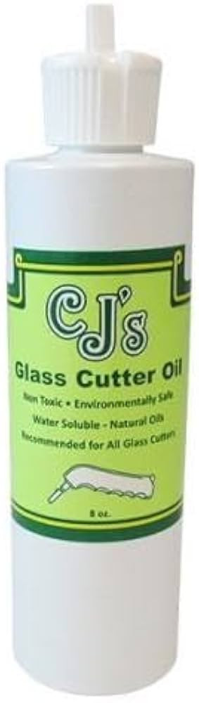 CJ's Glass Cutting Oil 8oz., for Any Oil Fed/Dry Wheel Glass Cutter, Makes Intricate Glass Cuts E... | Amazon (US)