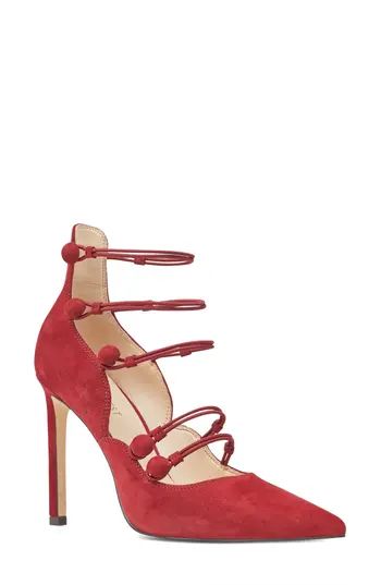 Women's Nine West Tennyson Strappy Pump, Size 5 M - Red | Nordstrom