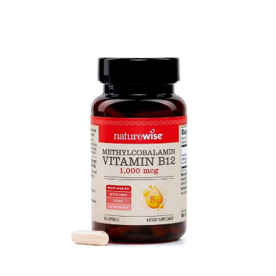 NatureWise Vitamin B12 Methylcobalamin - Active Form for Ultra Absorption - 1000 mcg Methylated B12 - Non-GMO, Vegan  60 Capsules | Target
