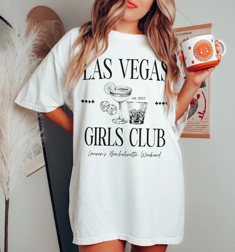 Custom Vegas Bachelorette Girls Club, Bachelorette Party Vegas Shirts, Las Vegas Bach Tees, Vegas... | Etsy (US)