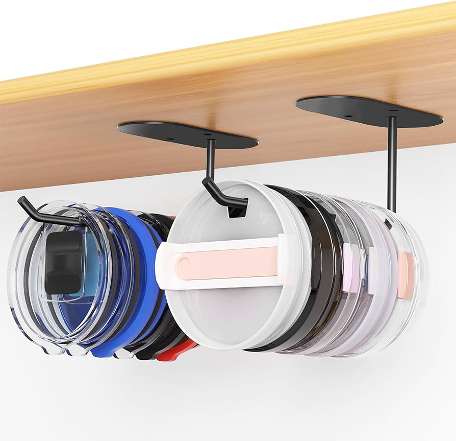 2 Pack Tumbler Lid Organizer, Space Saving Cup Lid Organizer for Yeti Tumbler/Stanley Tumbler/Sim... | Amazon (US)